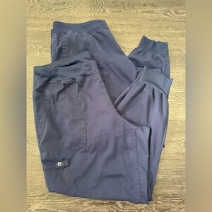 Med Couture Navy Jogger Scrub Set. Large Petite.
